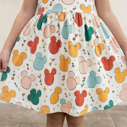 Girls Mouse Ornament Christmas Dress