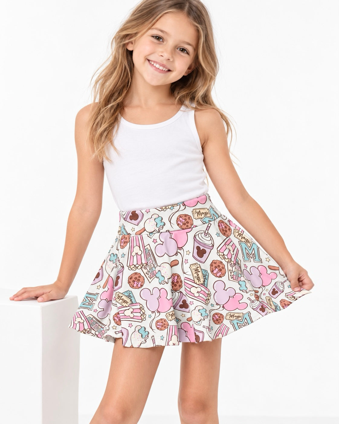 Pink Park Treats | Girls Luxeflex™ Performance Skirt