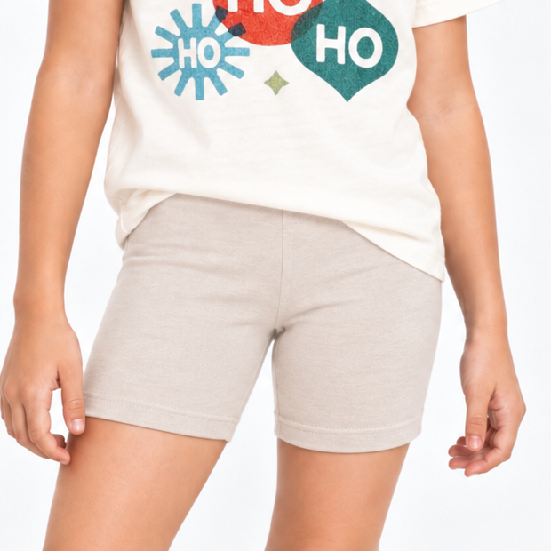 Stone | Kids Core Cotton Bike Shorts
