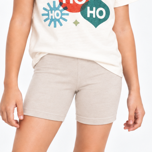Stone | Kids Core Cotton Bike Shorts