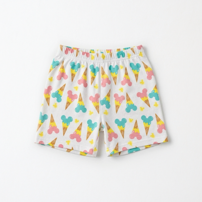 Kids Handcrafted Mouse Ice Cream Crew Shorts