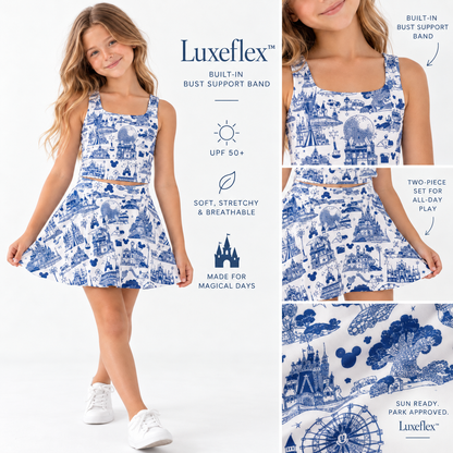 Park Toile | Girls Luxeflex™ Performance Skirt