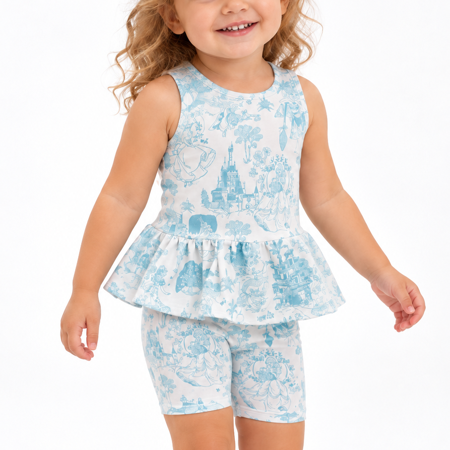 Princess Toile | Girls Clubhouse Cotton™ Belle Tank + Optional Bottoms