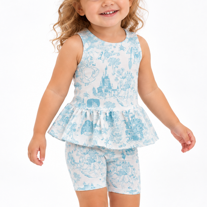 Princess Toile | Girls Clubhouse Cotton™ Belle Tank + Optional Bottoms