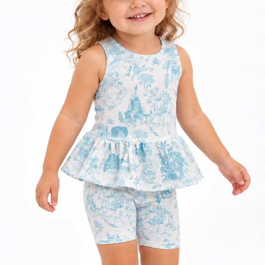 Princess Toile | Girls Clubhouse Cotton™ Belle Tank + Optional Bottoms