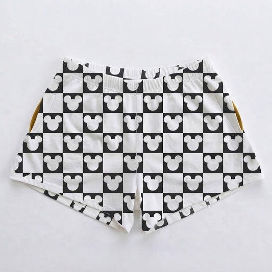 Monochrome Mouse Checks | Women’s Clubhouse Cotton™ Breezy Shorts