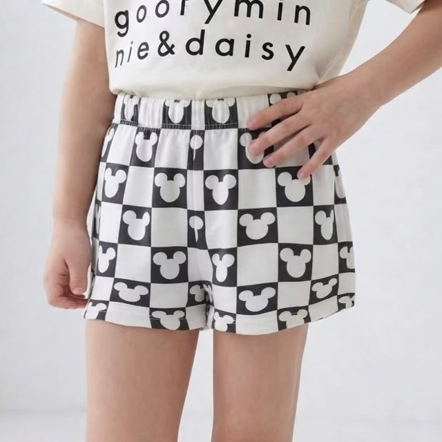 Monochrome Mouse Checks | Girls Clubhouse Cotton™ Breezy Shorts
