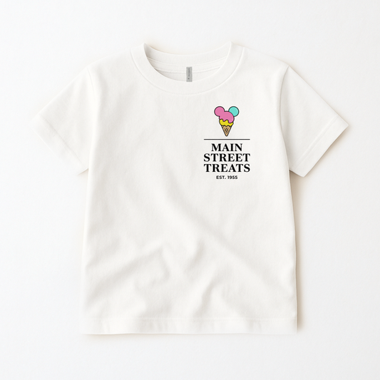 Adult Retro Main Street Sweets Badge Graphic Tee