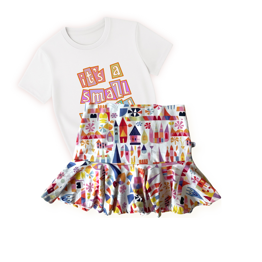 Adult Handcrafted Small World Tennis Skirt