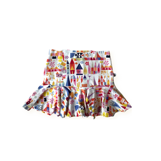 Kids Handcrafted Small World Tennis Skirt