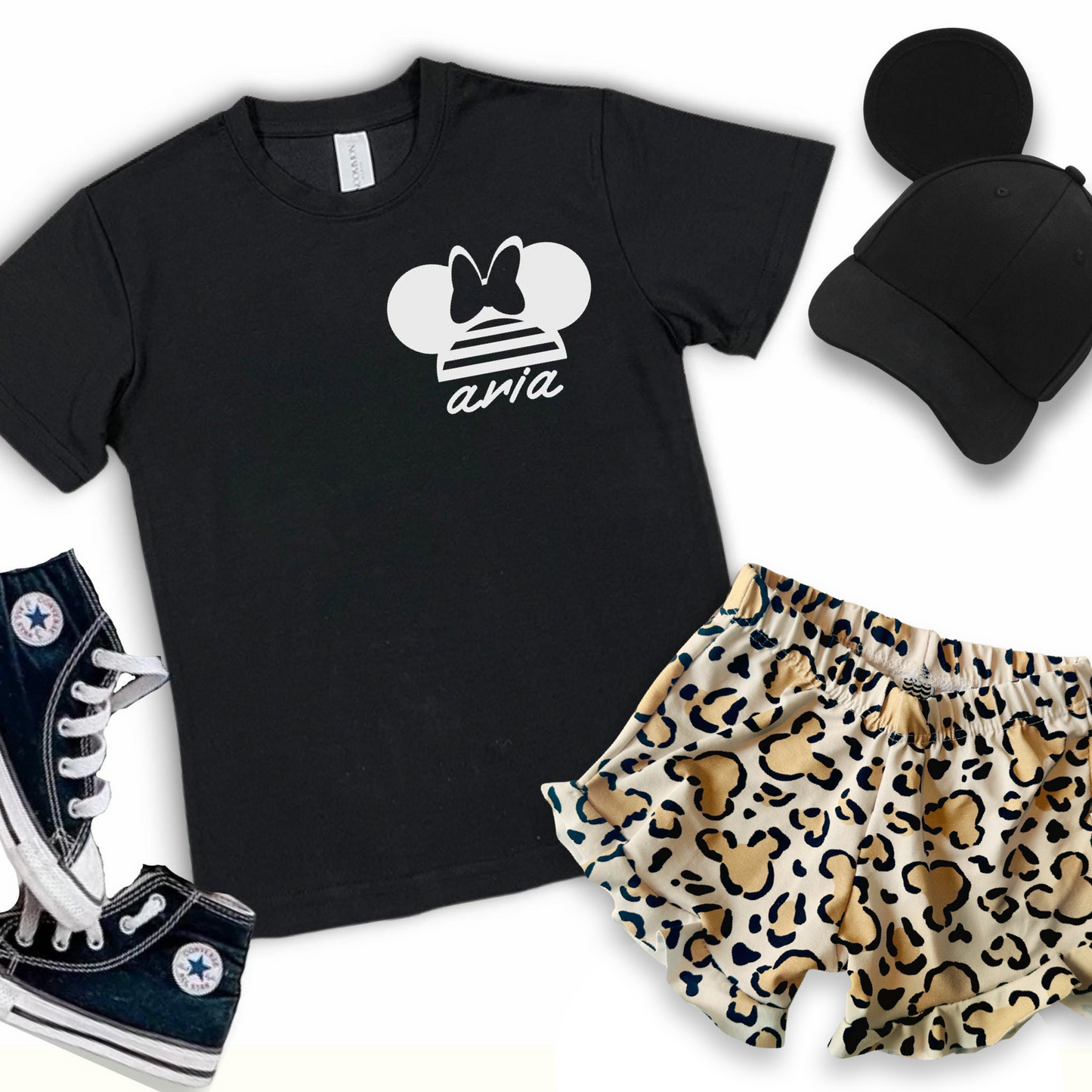 Kids Customizable Mouse Safari Graphic Tee & Optional Bottoms