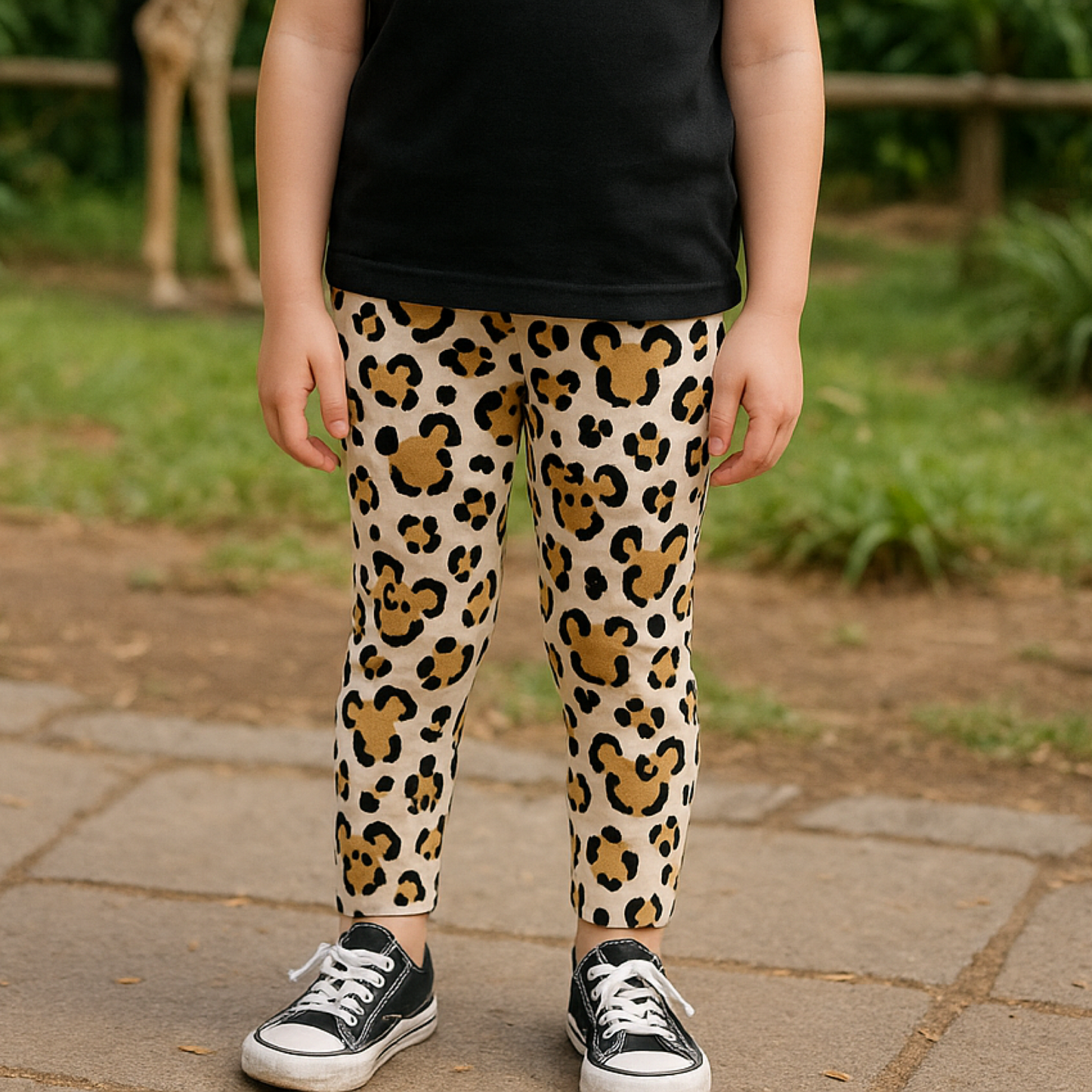 Kids Handcrafted Cheetah Safari Leggings