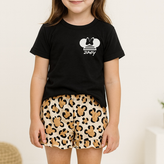 Kids Customizable Mouse Safari Graphic Tee & Optional Bottoms