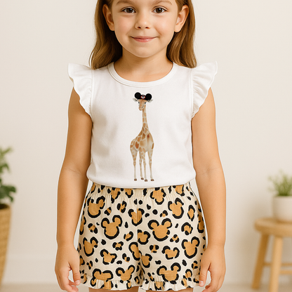 Kids Born to be Wild Customizable Flutter Sleeve Top & Optional Bottoms