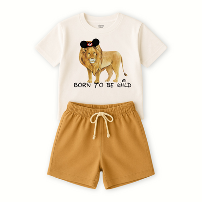 Kids Born to be Wild Customizable Graphic Tee & Optional Bottoms