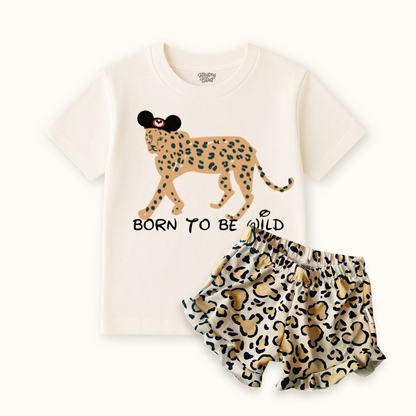 Kids Handcrafted Born To Be Wild Graphic Tee & Optional Bottoms