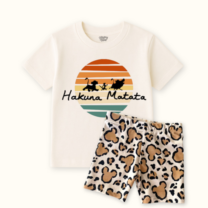 Kids Handcrafted Hakuna Matata Graphic Tee & Optional Bottoms