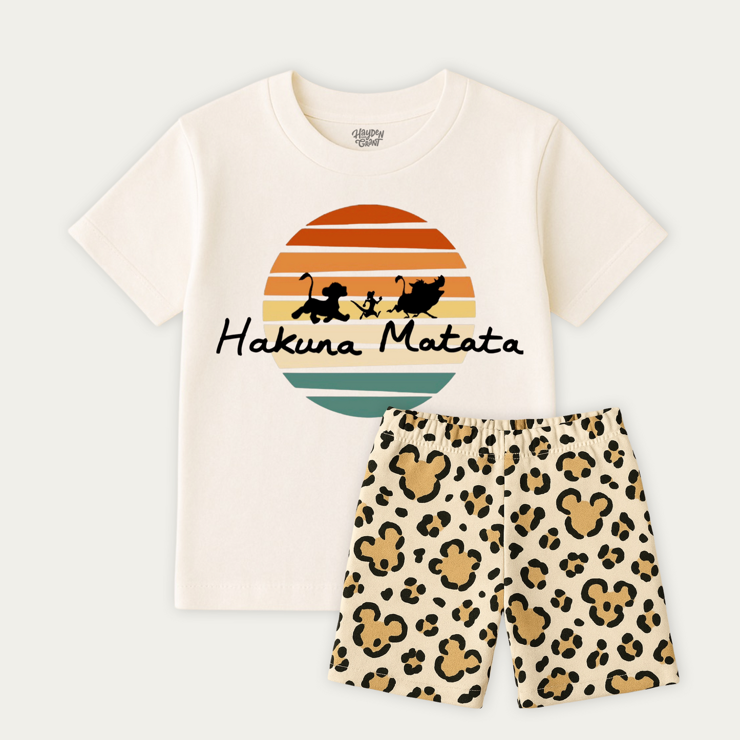 Kids Handcrafted Hakuna Matata Graphic Tee & Optional Bottoms