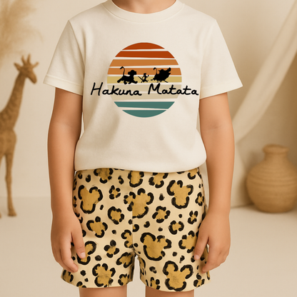 Kids Handcrafted Hakuna Matata Graphic Tee & Optional Bottoms