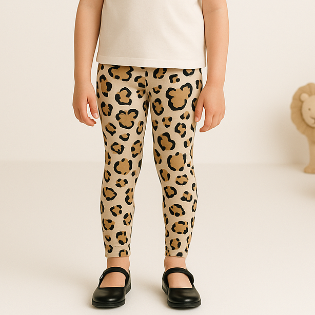 Kids Handcrafted Cheetah Safari Leggings