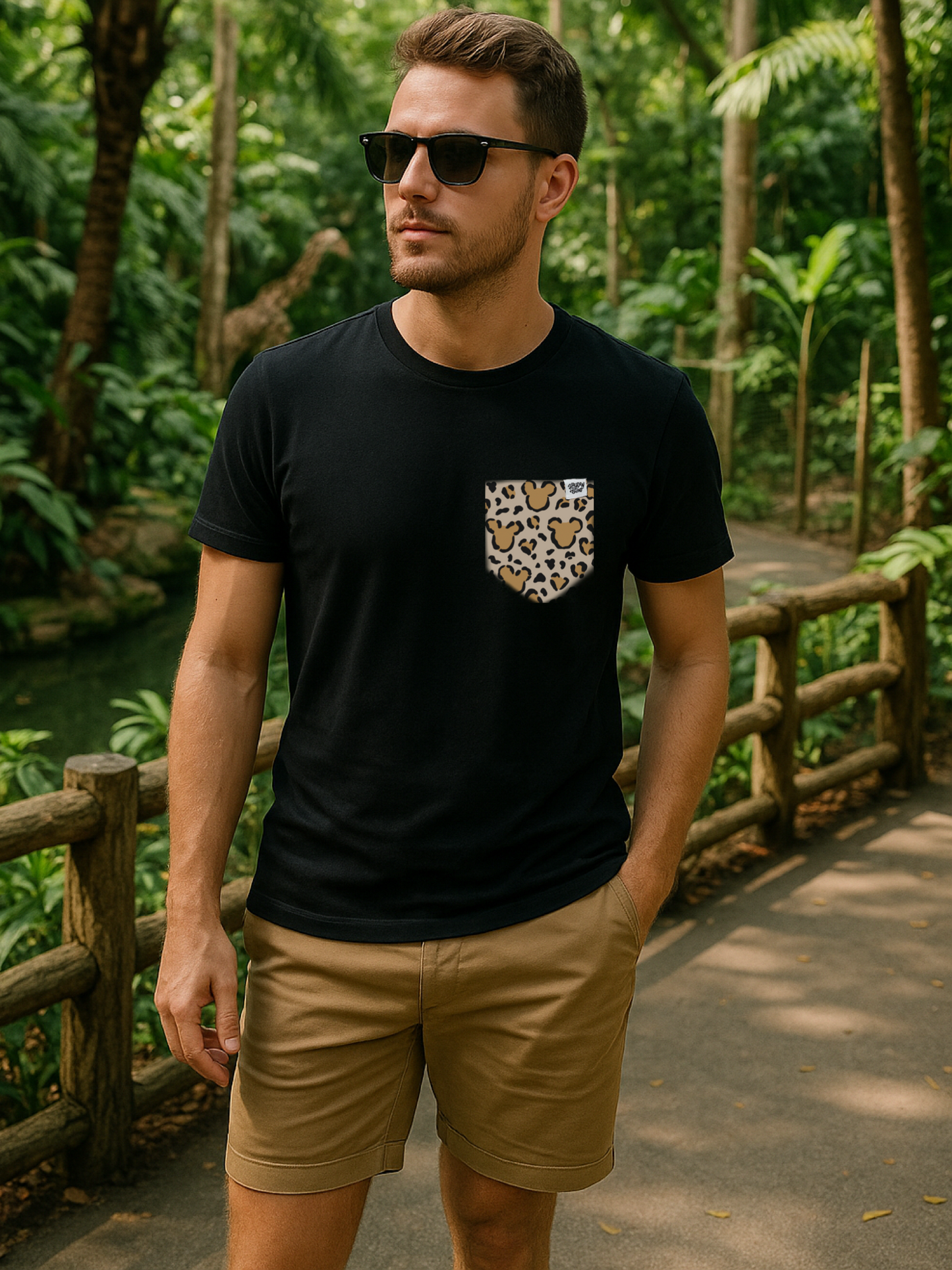 Safari Pocket Tee Family Graphic Tee | Black