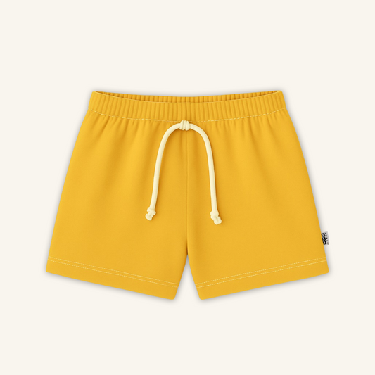 Kids Handcrafted Mustard Crew Shorts