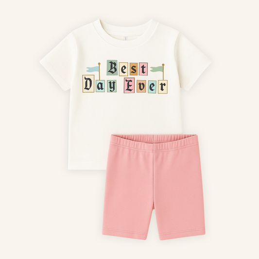 Kids Best Day Ever Graphic Tee & Optional Bottoms