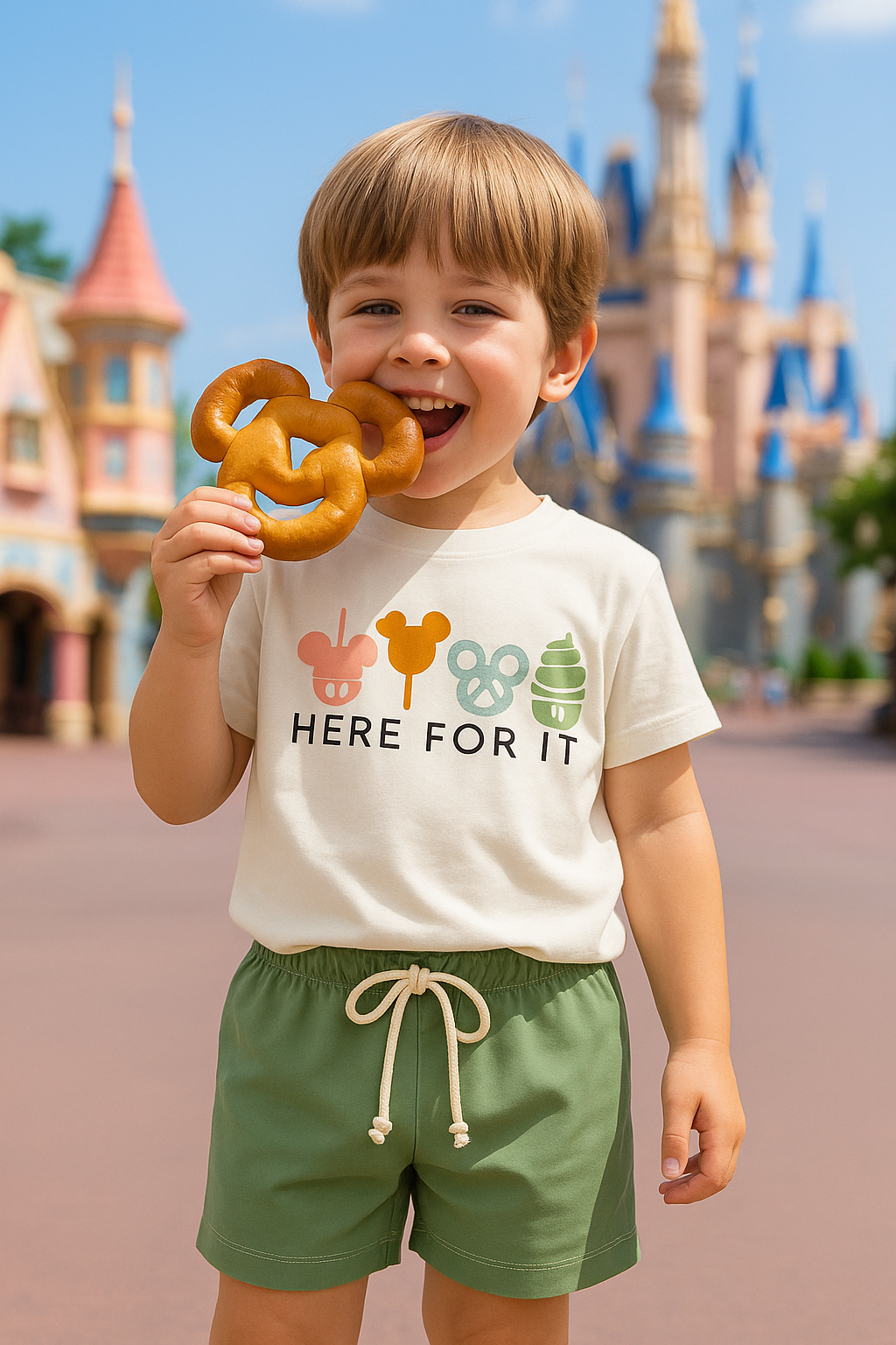 Kids Here for the Snacks Graphic Tee & Optional Bottoms