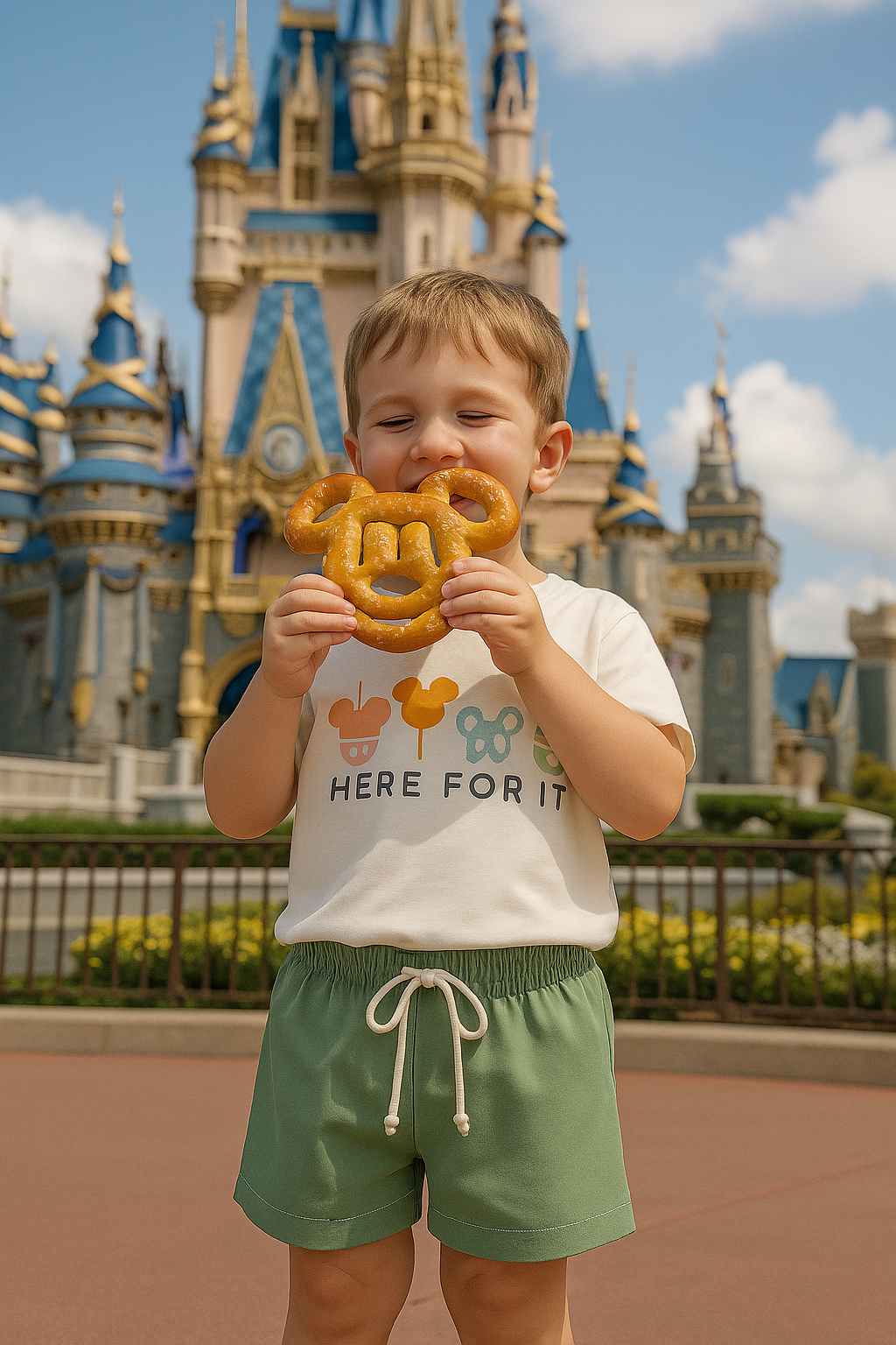 Kids Here for the Snacks Graphic Tee & Optional Bottoms