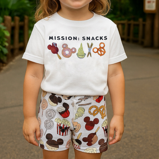 Kids Mission Snacks Graphic Tee & Optional Bottoms