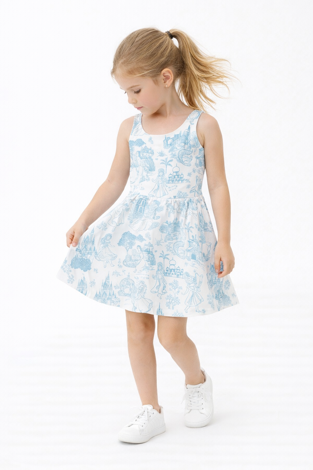 Kids Handcrafted Princess Toile Twirl Dress