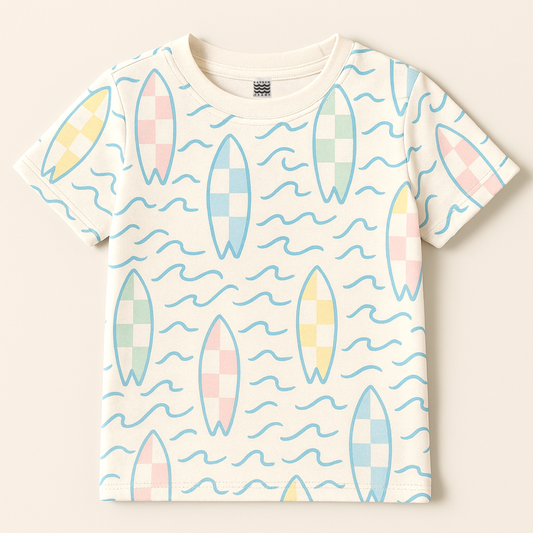 Kids Handcrafted Tee in Atlantic Surf