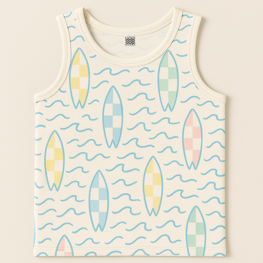 Kids Handcrafted Tank in Atlantic Surf