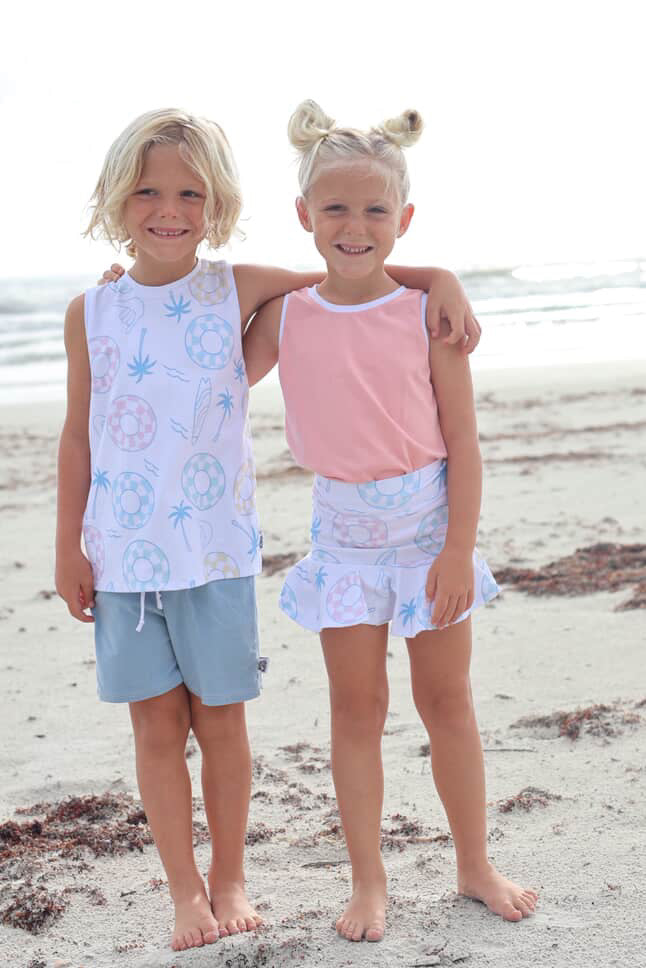 Kids Handcrafted Tank in Petal