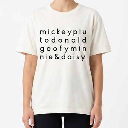 Adult Fab 5 Characters Graphic Tee