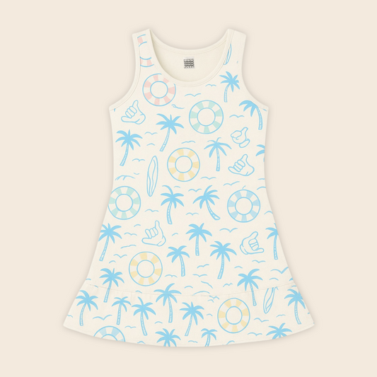 Women’s Handcrafted Tennis Dress in Atlantic Coastline
