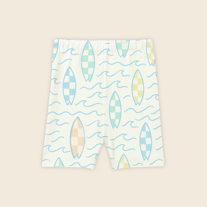 Kids Handcrafted Bike Shorts in Atlantic Surf