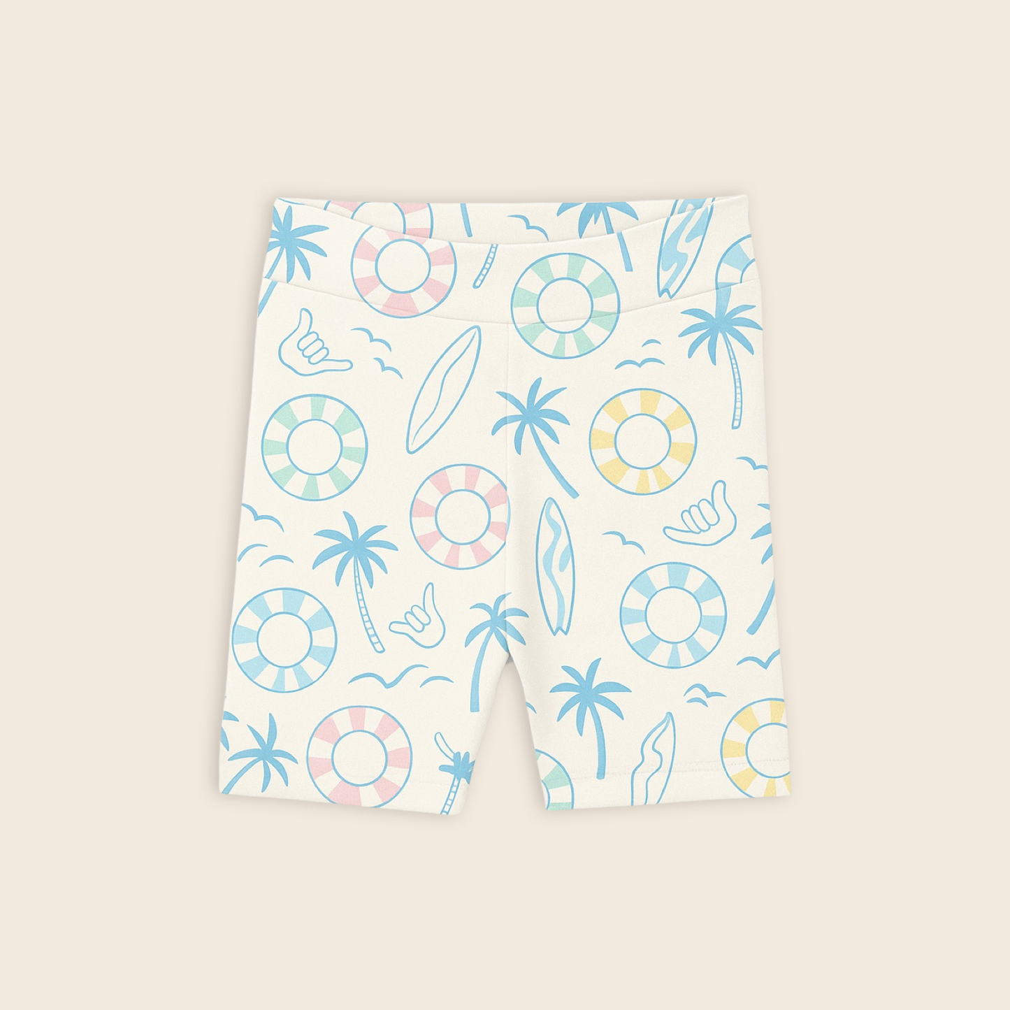 Kids Handcrafted Bike Shorts in Atlantic Surf