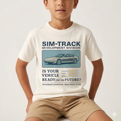 Kids Vintage Test Track Sim Track Family Graphic Tee