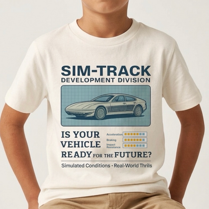 Kids Vintage Test Track Sim Track Family Graphic Tee