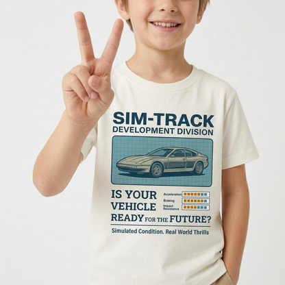 Kids Vintage Test Track Sim Track Family Graphic Tee