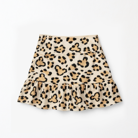 Kids Handcrafted Cheetah Safari Tennis Skirt