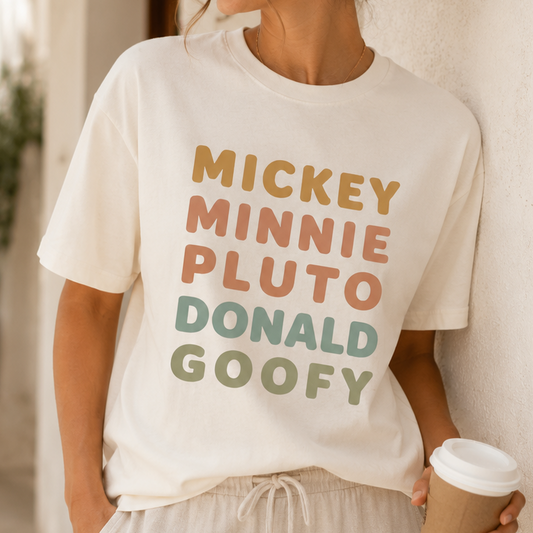 Park Characters Adult Graphic Tee