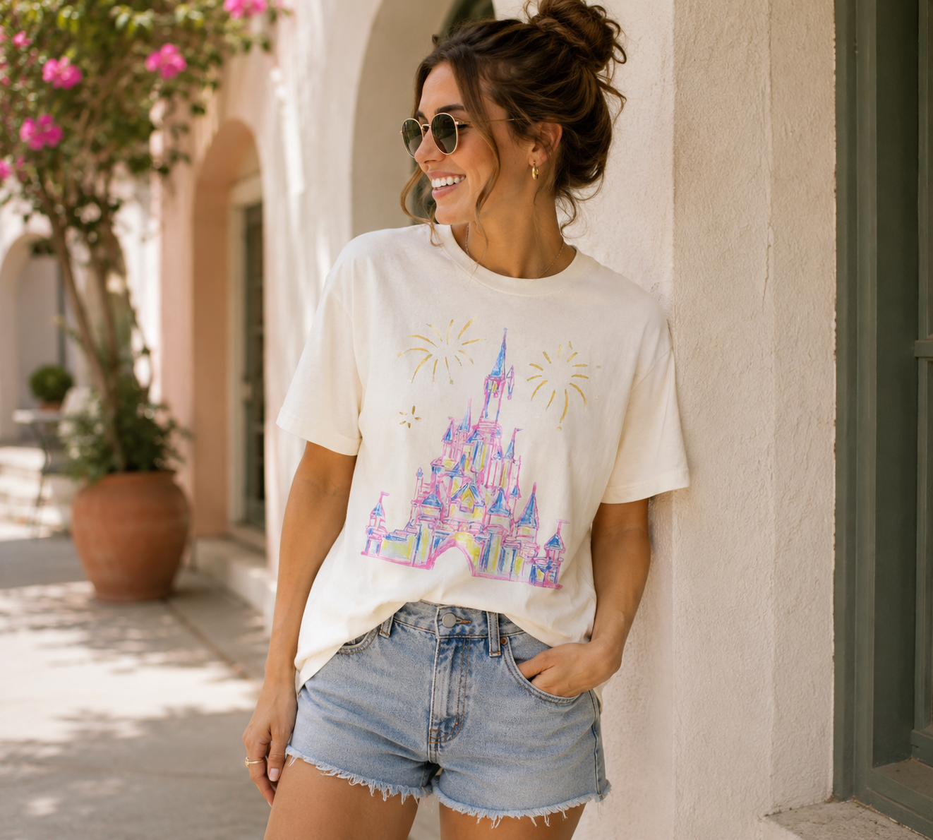 Castle Sketch Adult Graphic Tee