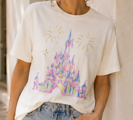 Castle Sketch Adult Graphic Tee