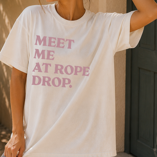 Meet Me At Rope Drop Adult Graphic Tee