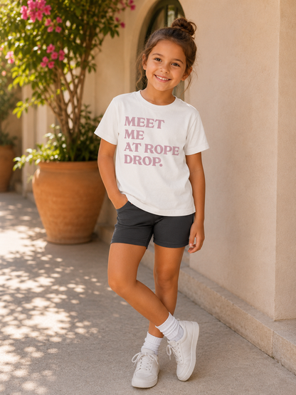 Kids Meet Me at Rope Drop Tee Kids Heritage Wash Tee