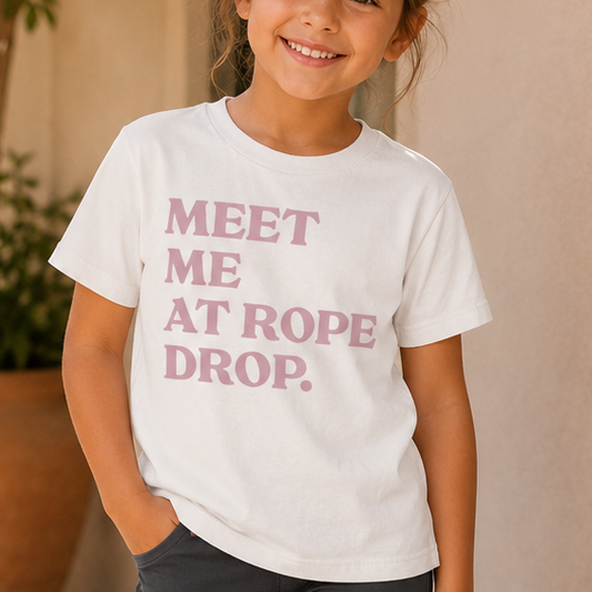 Kids Meet Me at Rope Drop Tee & Optional Bottoms