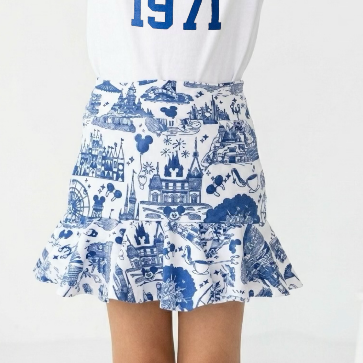 Kids Handcrafted Park Toile Tennis Skirt