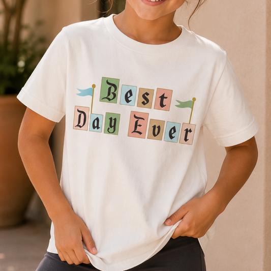 Kids Best Day Ever Graphic Tee & Optional Bottoms